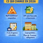 IMMOBILIER: CE QUI CHANGE AU 1ER JANVIER 2026